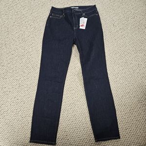 Lands' End Women's Mid Rise Curvy Skinny Stretch Jean 5 pocket - Size 12